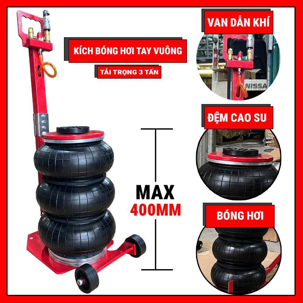 kích bóng hơi 3 tấn tay vuông