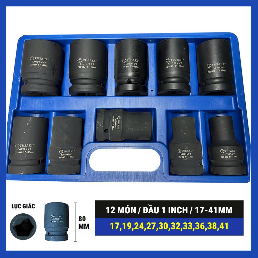 Bộ đầu khẩu 1 inch 10 món