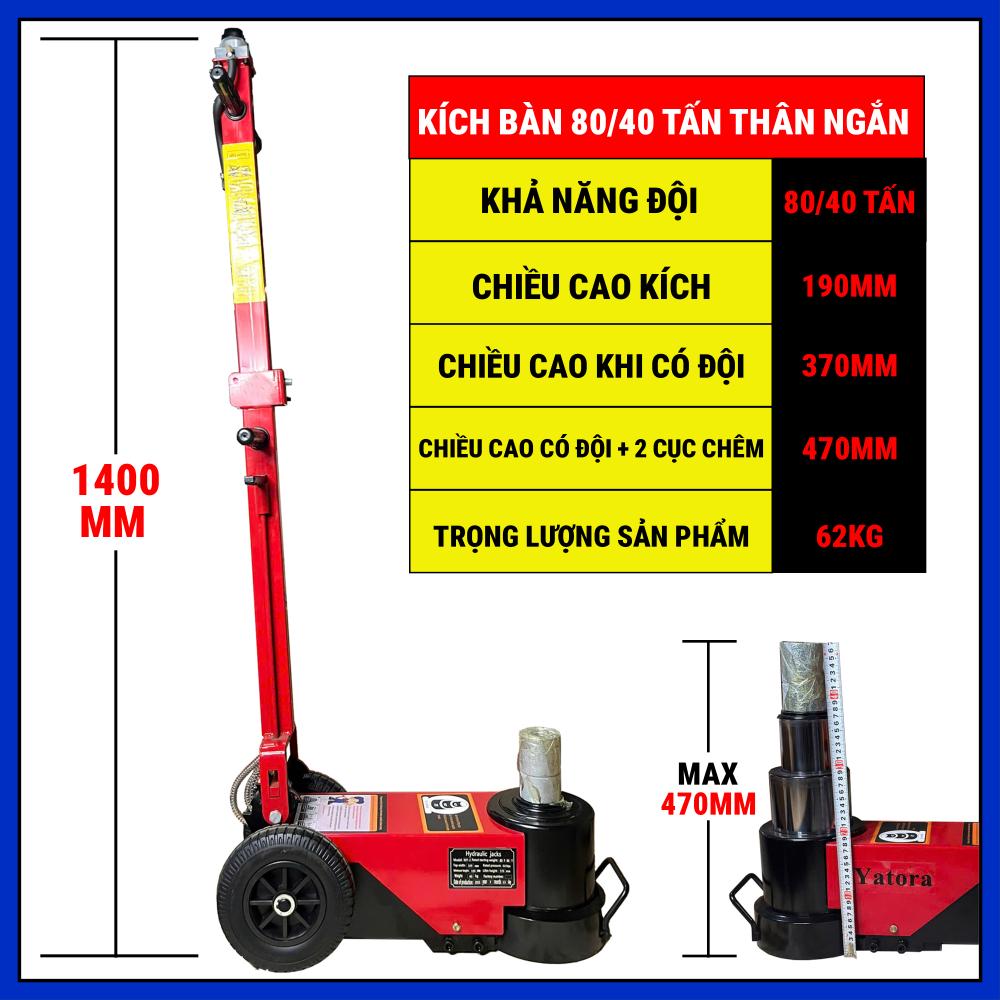 Kích bàn thủy lực 40-80T thân ngắn